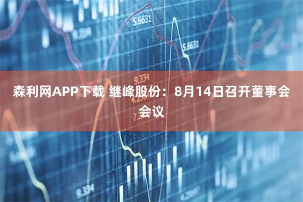 森利网APP下载 继峰股份：8月14日召开董事会会议